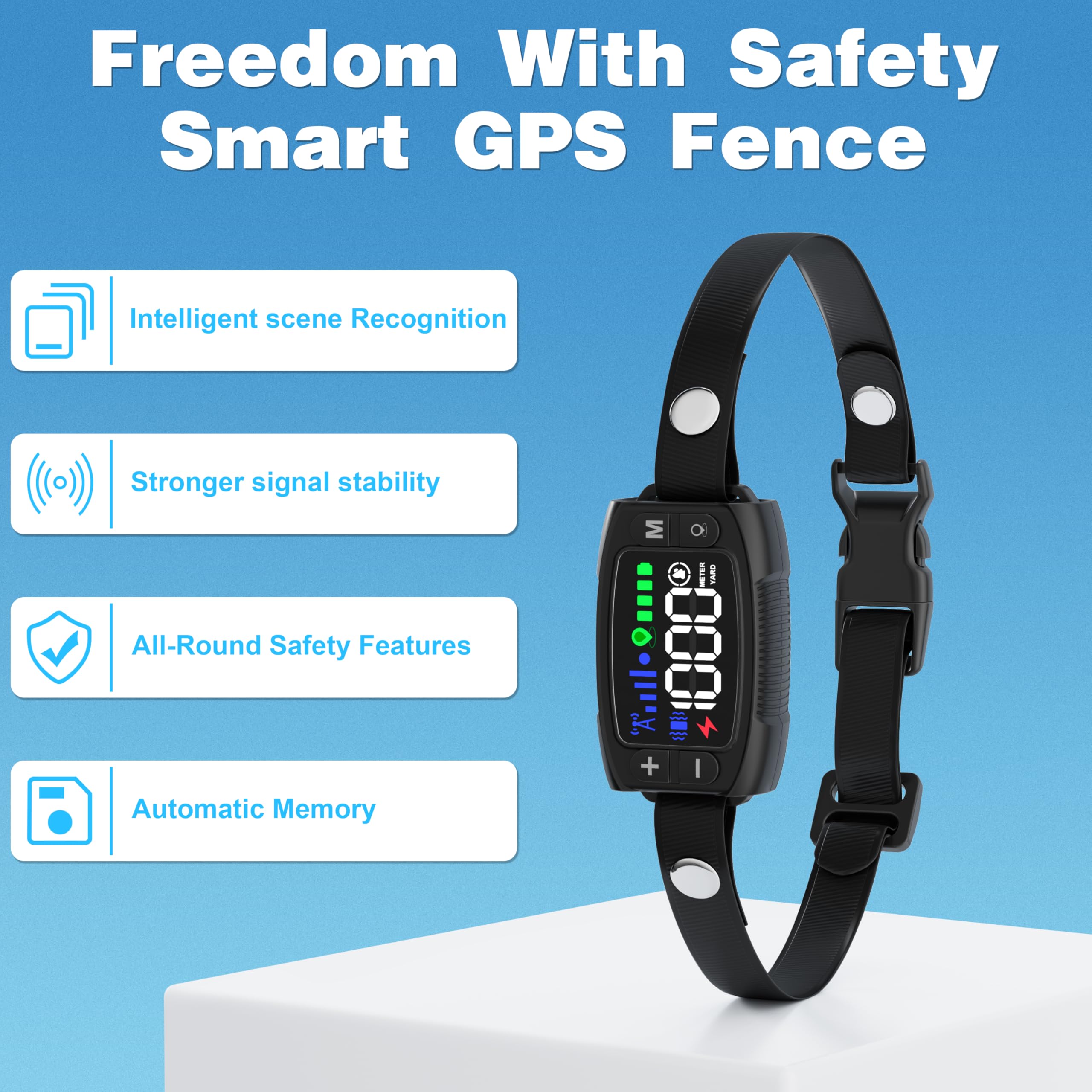 Veconix GPS Wireless Dog Fence System, Rechargeable Electric Fence for Dogs, IPX6 Waterproof Collar, Adjustable Warning, 33Yd-1000Yd Range, Pet Safe Outdoor Containment for Most Breeds - image 7