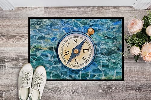 Miniatura 2 de Caroline's Treasures BB5347JMAT - Felpudo con brújula de 24 x 36 pulgadas, para interiores y exteriores, para entrada, antideslizante, lavable, de