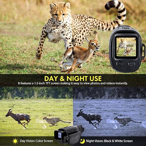 Miniatura 3 de VELLEE Monocular de visión nocturna digital para 100 oscuridad 1080p Full HD foto y video visión nocturna gafas portátiles de visión nocturna por