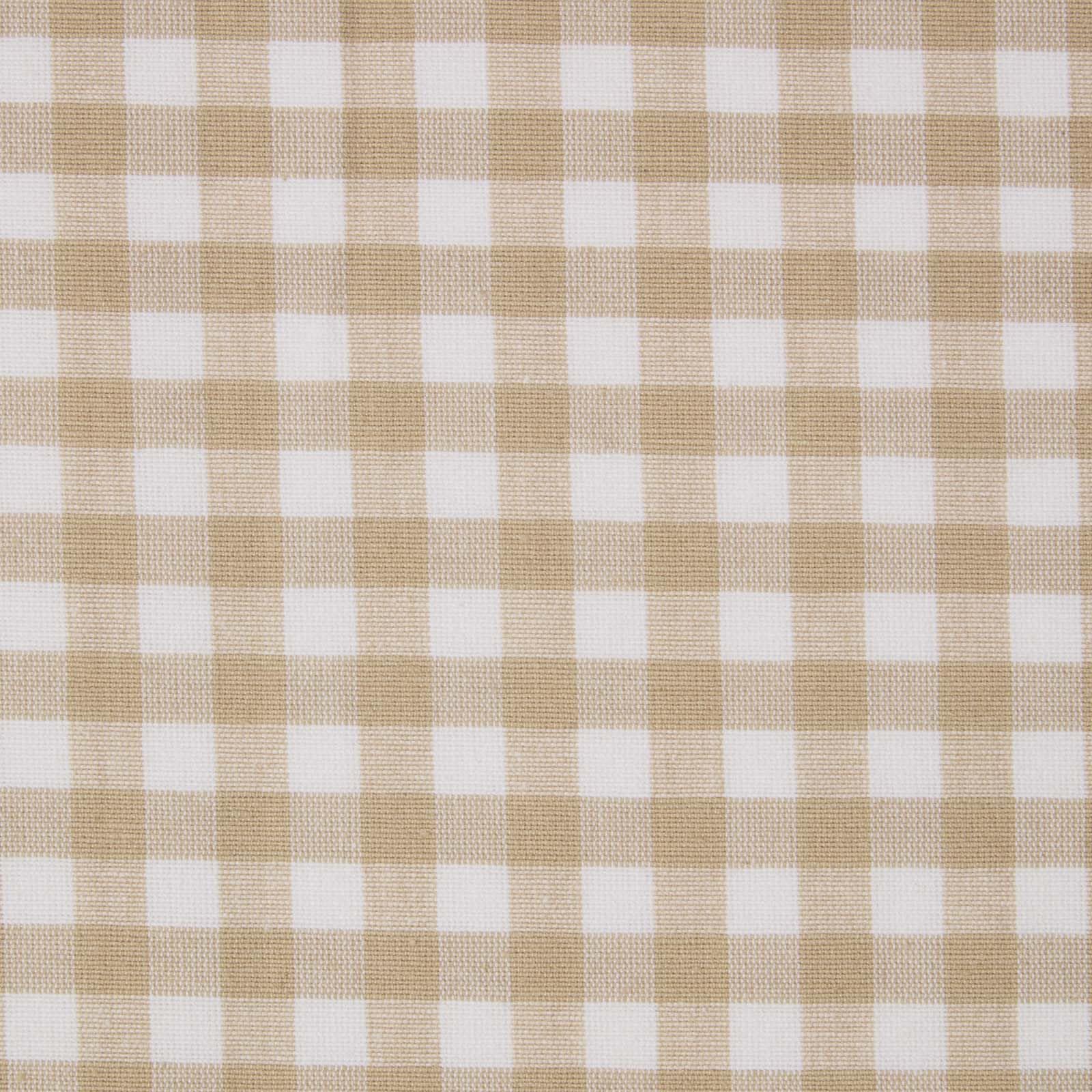 Homescapes 100% Cotton Fabric Fat Quarters, Beige Gingham