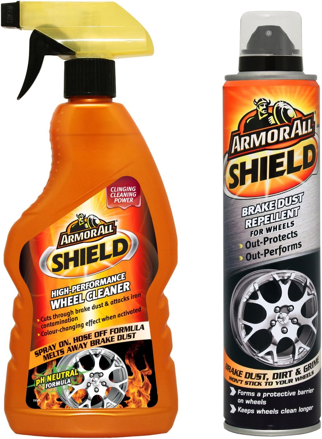 Armorall Shield High Performance Wheel Cleaner 500ml + Armorall Shield Brake Dust Repellent 300ml