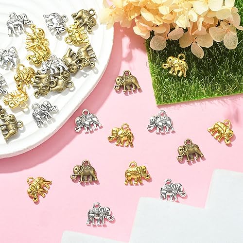 Miniatura 4 de Ipotkitt Dijes para hacer joyas, varios dijes de estilo tibetano, colgantes para bricolaje, collares, pulseras, aretes, suministros de manualidades,