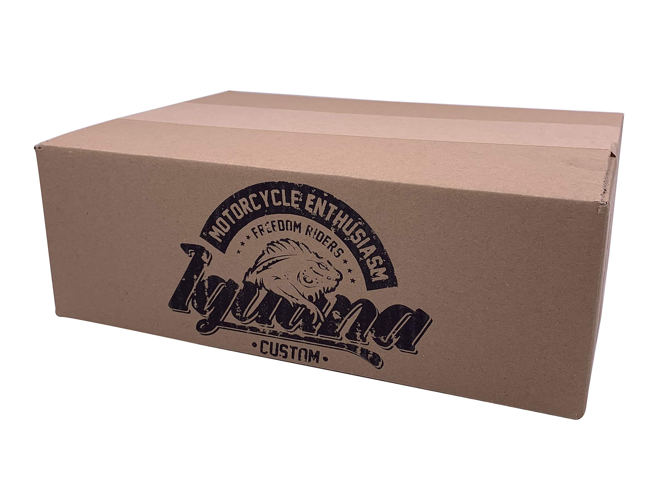 IGUANA CUSTOM - Borsa a forcellone in pelle - Specificamente per il lato sinistro della Harley Davidson Sportster - Realizzata a mano in Spagna in vera pelle