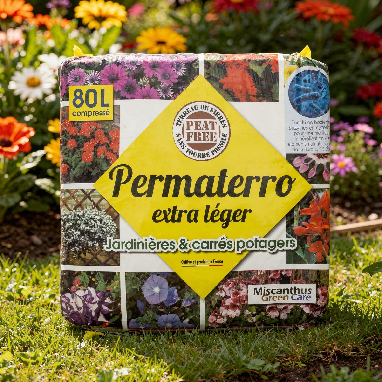 PERMATERRO® – Extra LÉGER – Terreau Universel pour Jardinières et Carrés Potagers – 80L