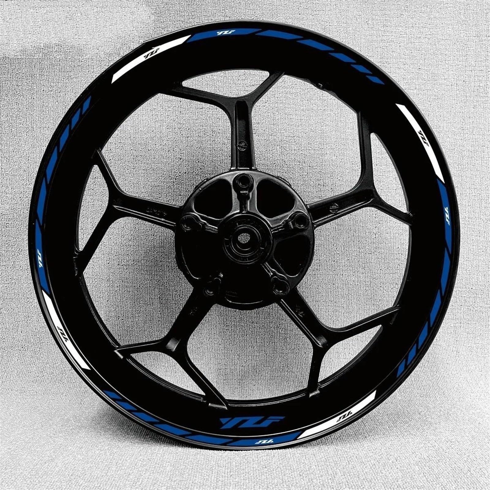 Motorcycle Reflective Wheel Stickers Rim Decal for Yamaha R1 R15 R125 R6 R7 MT-09 MT09 MT07 MT10 for Tracer(Color14)