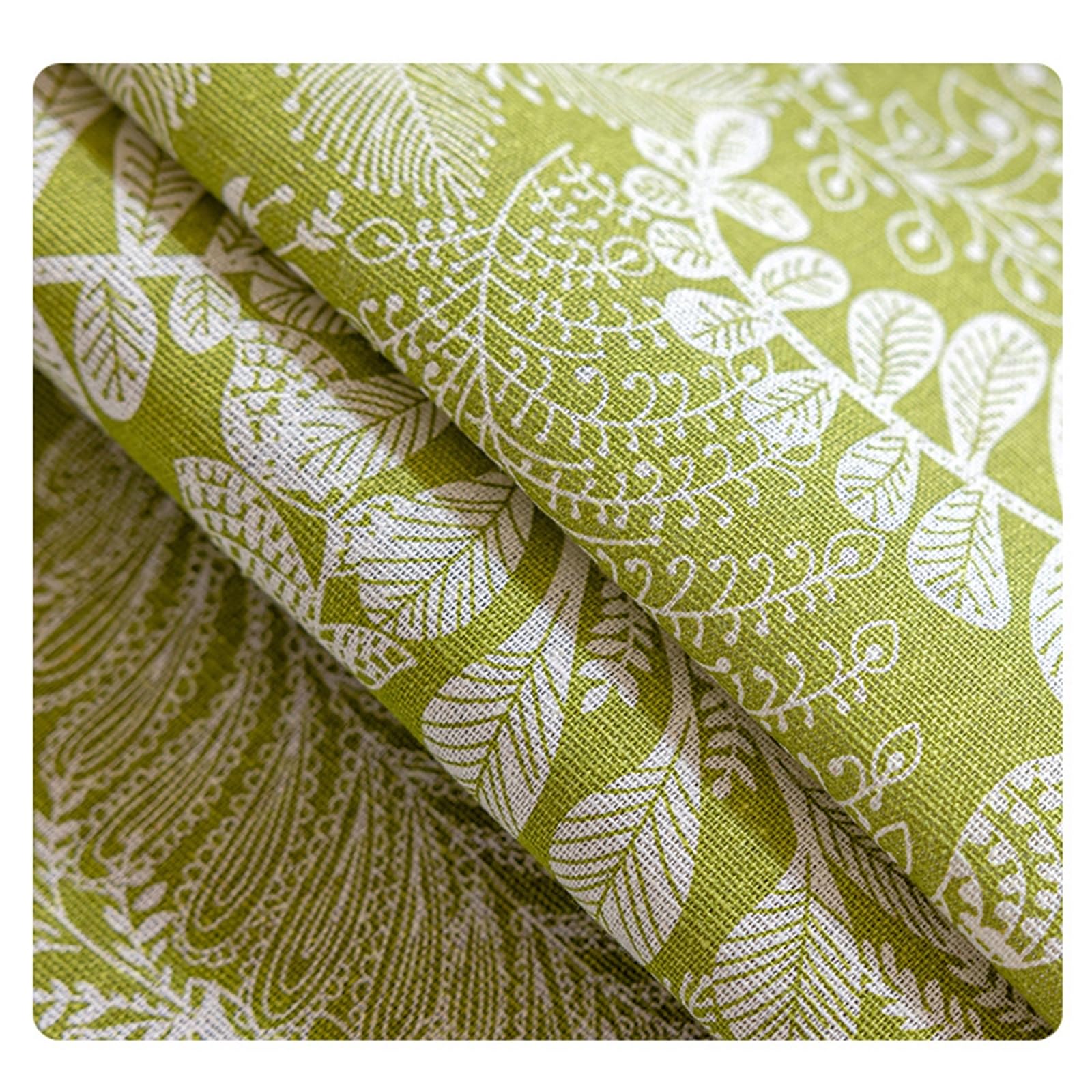 Tischläufer Modern Polyester, Tischläufer Landhausstil 30x270 cm, Leinenoptik mit Vintage-Blättermuster