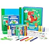46-Piece Washable Back to School Supplies Gift Kit for Kids-Dinosaur Essential First Day Gift Set for Kindergarten & Elementary, Art Supplies & Refillable Tools, Ideal Kids Stationery Set for Boys.
