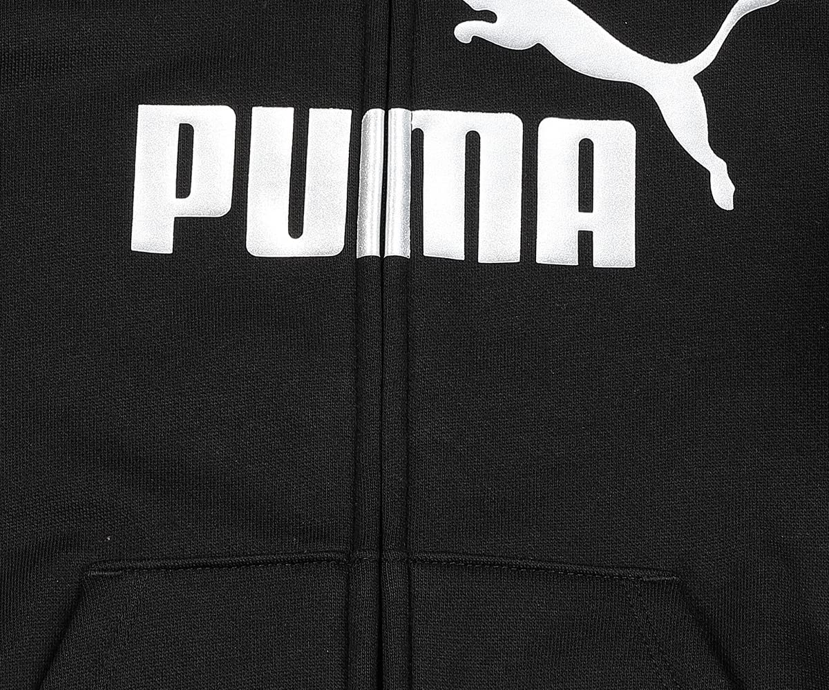 PUMA Ess+ Logo Full-Zip Hoodie FL G Black