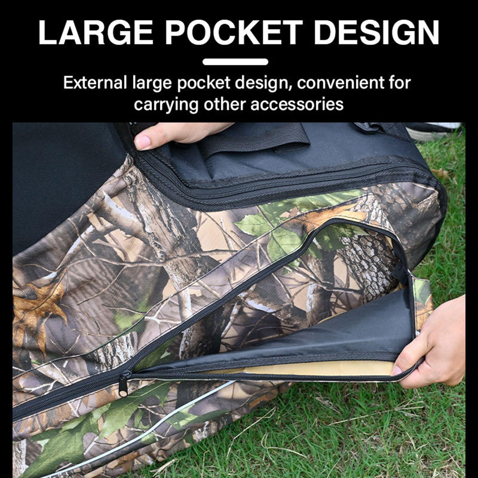 Étui pour arbalète avec bandoulière - Sac pour arbalète de Chasse en Plein air à Coque Souple et Durable, Noir/Camouflage