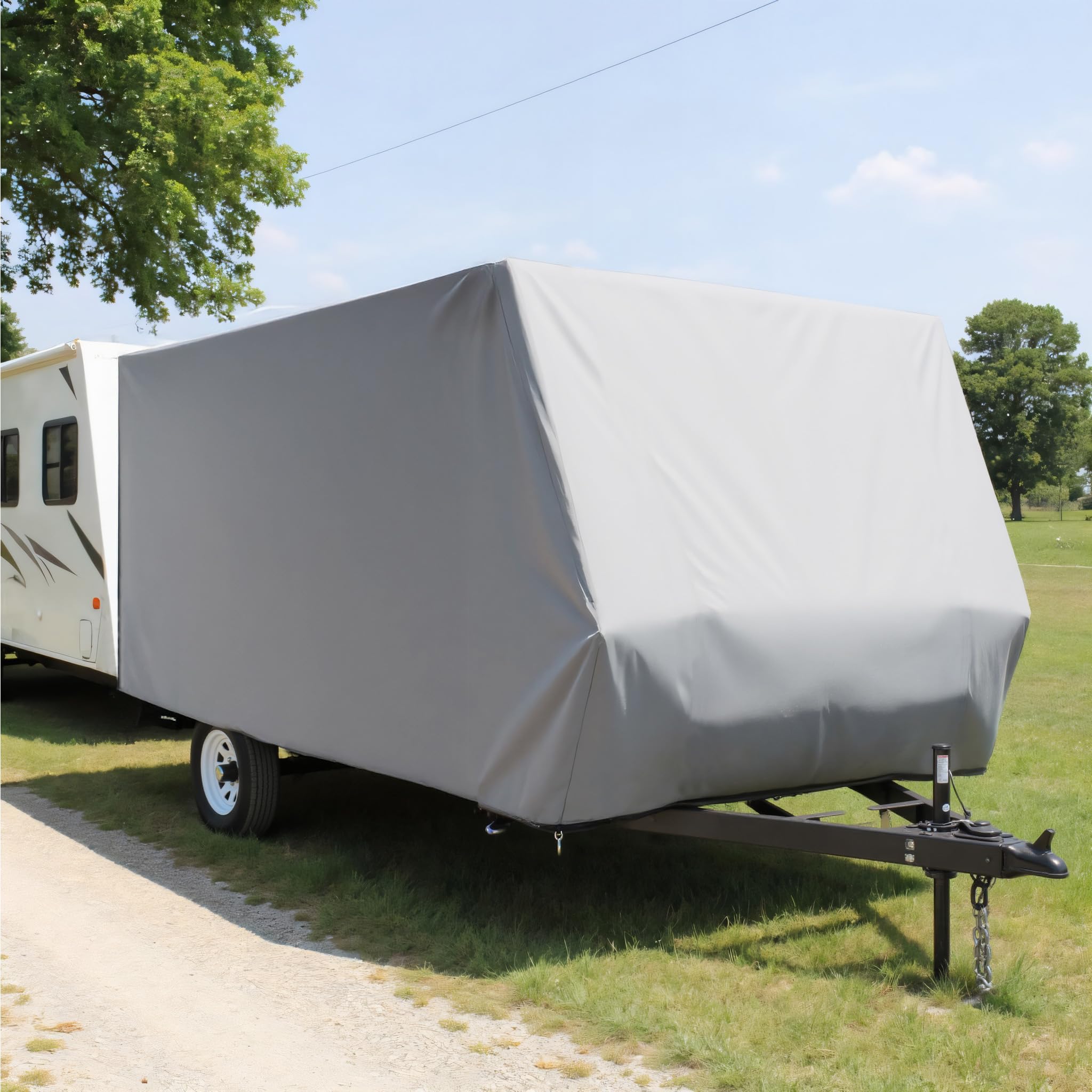 Wiltec Housse de Protection pour Caravane – Taille S / 426 x 225 x 220 cm – Bâche pour Camping-Car à revêtement imperméable