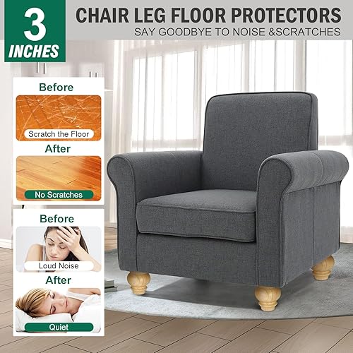 Miniatura 4 de FoDau770 Patas de madera de goma para muebles de 3 pulgadas, patas de sofá modernas de mediados de siglo, patas de sofá resistentes, patas de sofá