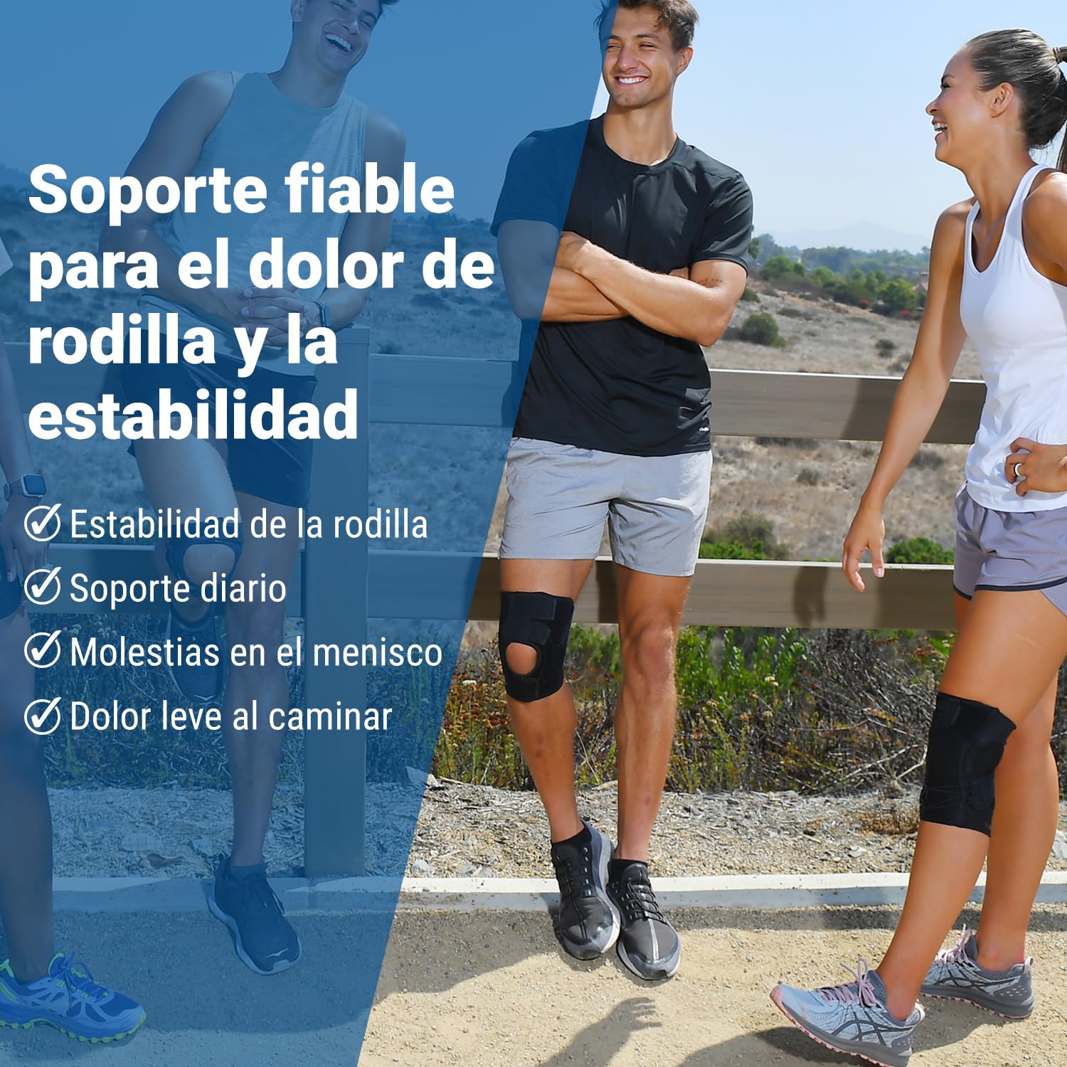 Zamst EK-3 Rodillera Deportiva - Rodillera de Compresión Ligera y Transpirable para Hombres y Mujeres con Soportes de Resina para Brindar Soporte General a las Rodillas y Aliviar el Dolor - M