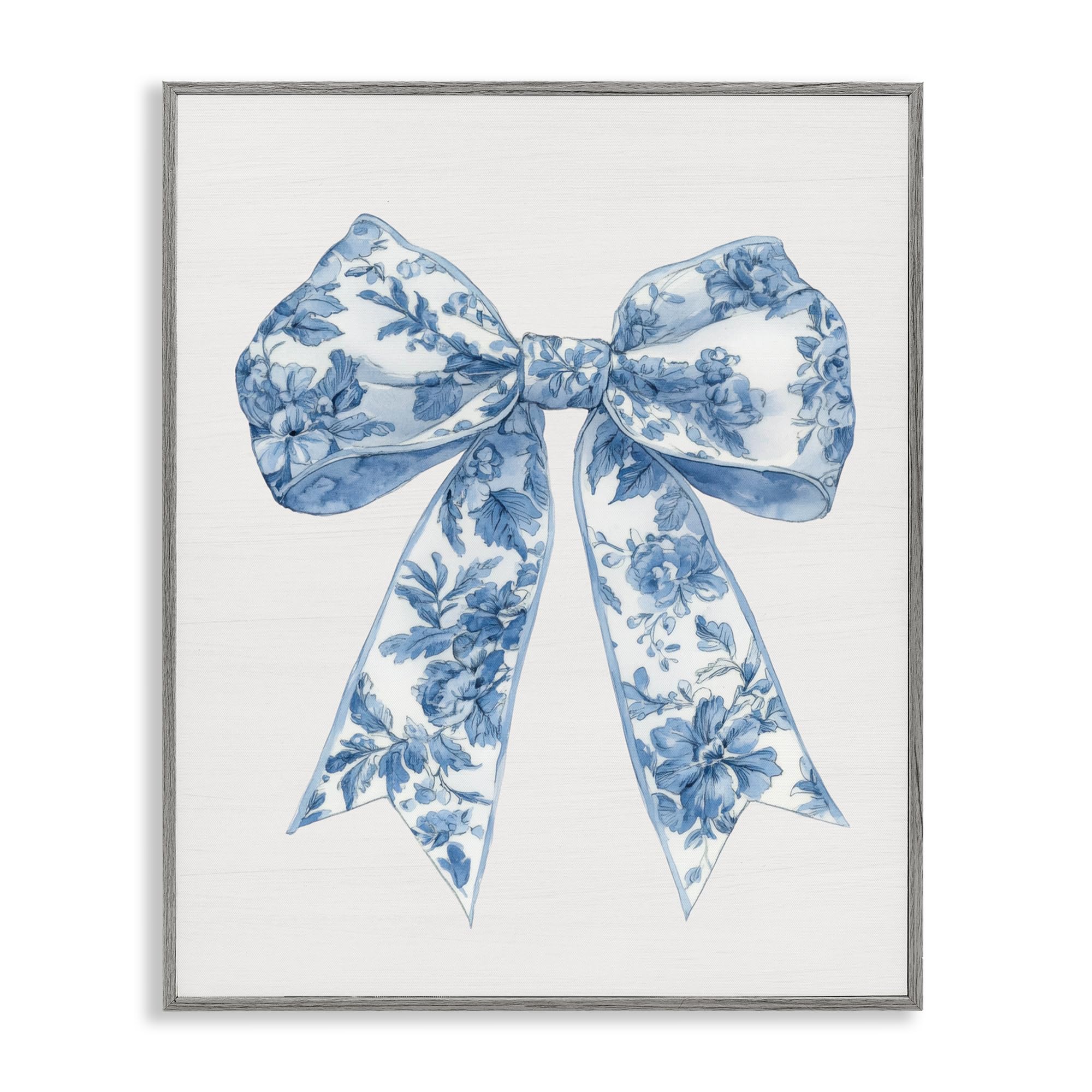 'Soft Delicate Toile Bow'| Framed Giclee Art