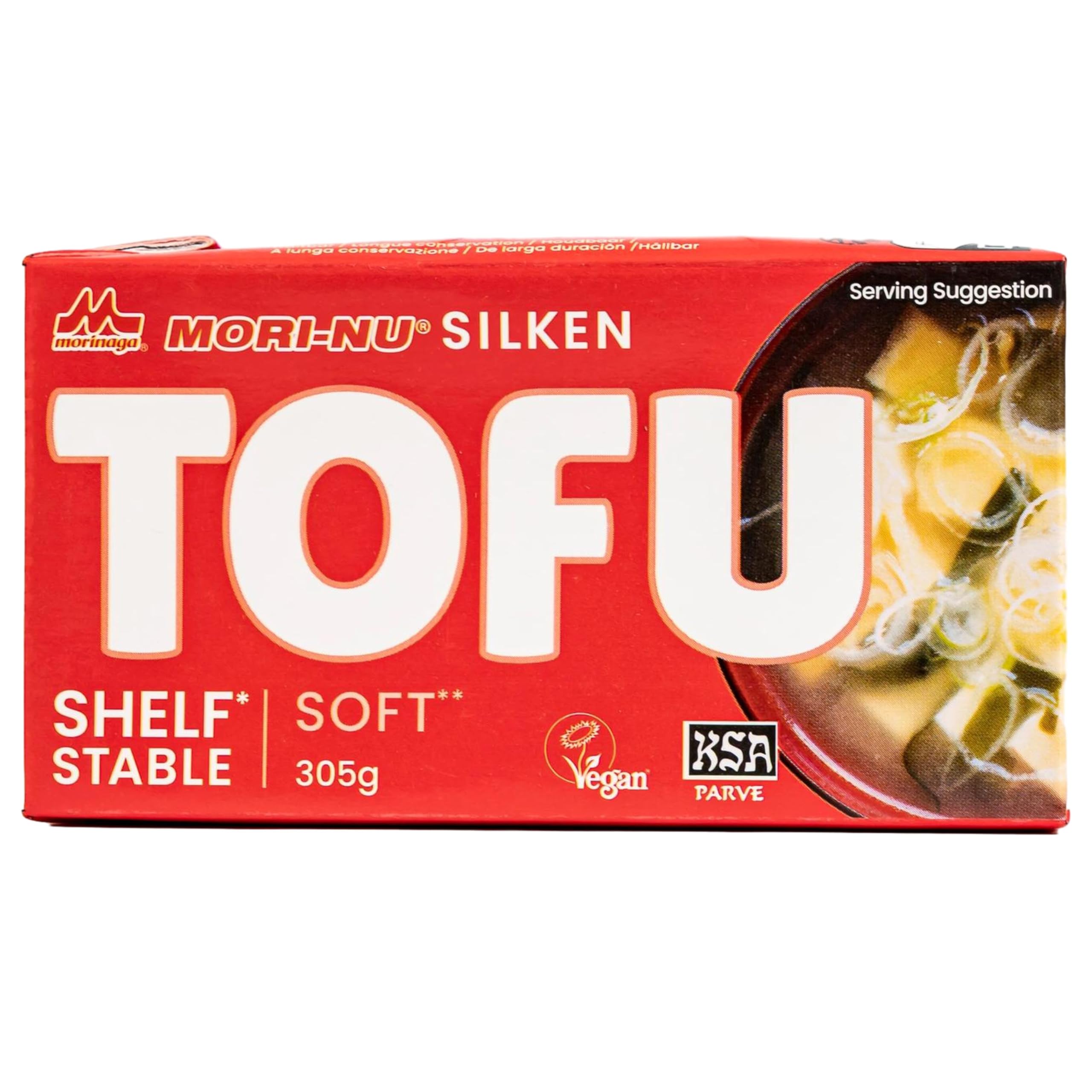 6er Pack Tofu Soft/weich 305 g - Seidentofu Naturtofu hergestellt aus ausgesuchten Sojabohnen 100% Vegan