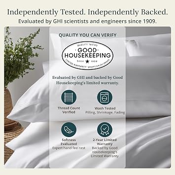 California Design Den Certified 100% Egyptian Cotton Sheets Queen Size Bed Set - Lightweight & Crisp Percale Queen Sheet Set Deep Pocket, Durable Luxury Bedding - White
