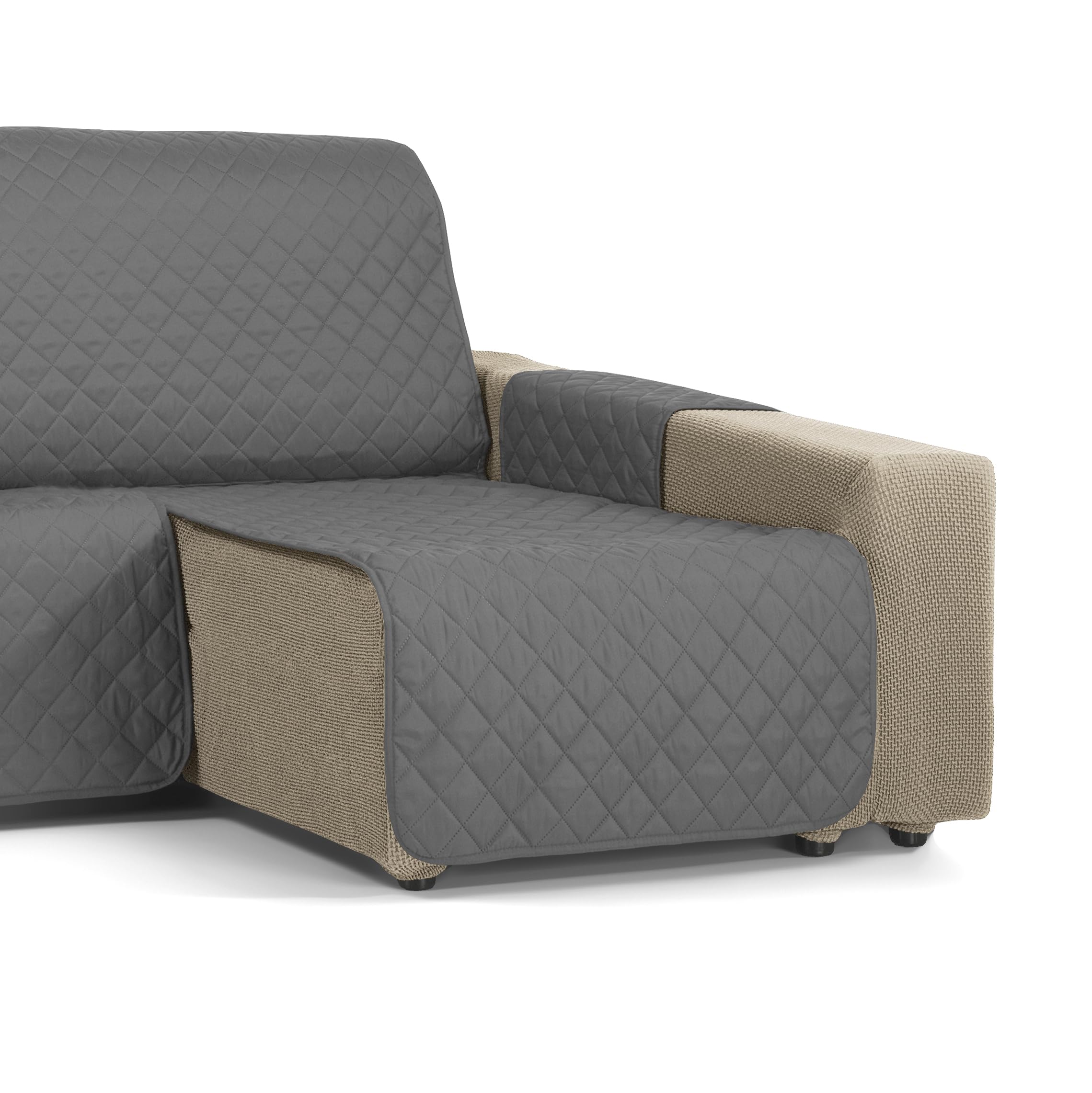 Martina Home Amber Padded Chaise Longue Cover, 200 cm, Anthracite