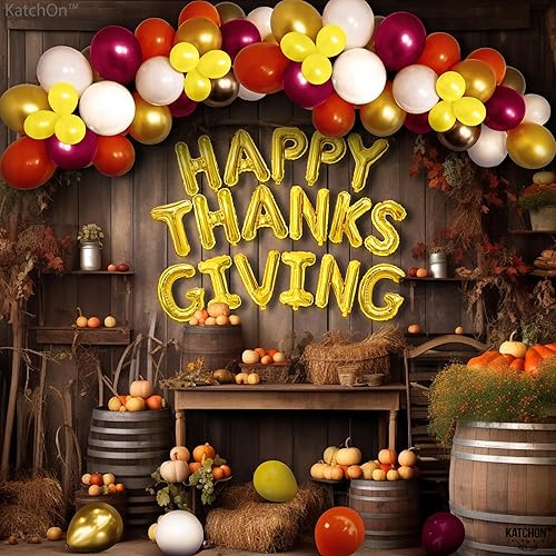 Miniatura 4 de KatchOn, Arco de globos de Acción de Gracias, paquete de 34, kit de arco de globos de otoño para decoración de arco de Acción de Gracias, kit de