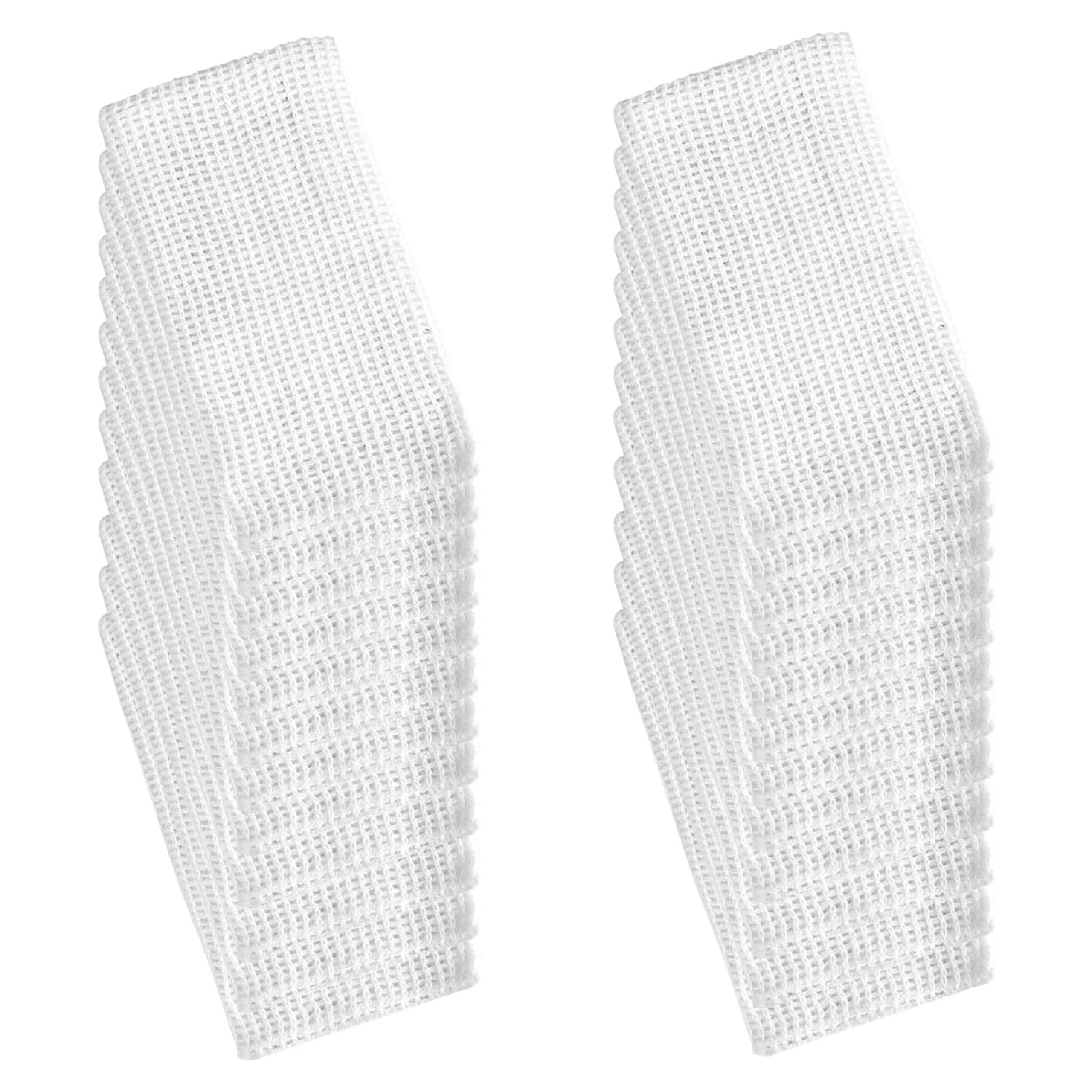 24 Trapos de Cocina 100% algodón | Paño de Cocina - Toalla de Cocina Muy Absorbente | Diseño clásico, totalmente blanco | Medidas 34 x 34 cm