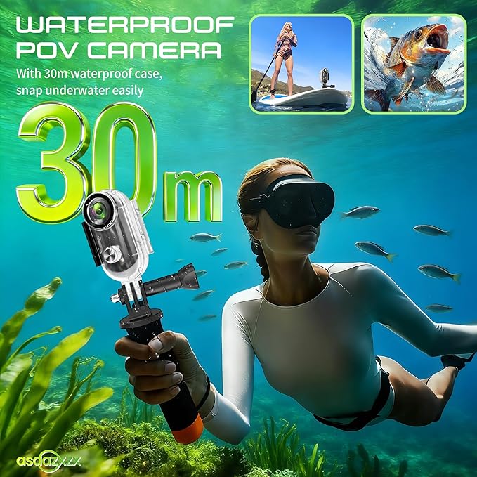 asdazxzx Sports Action Video Camera 4K miniatura 5