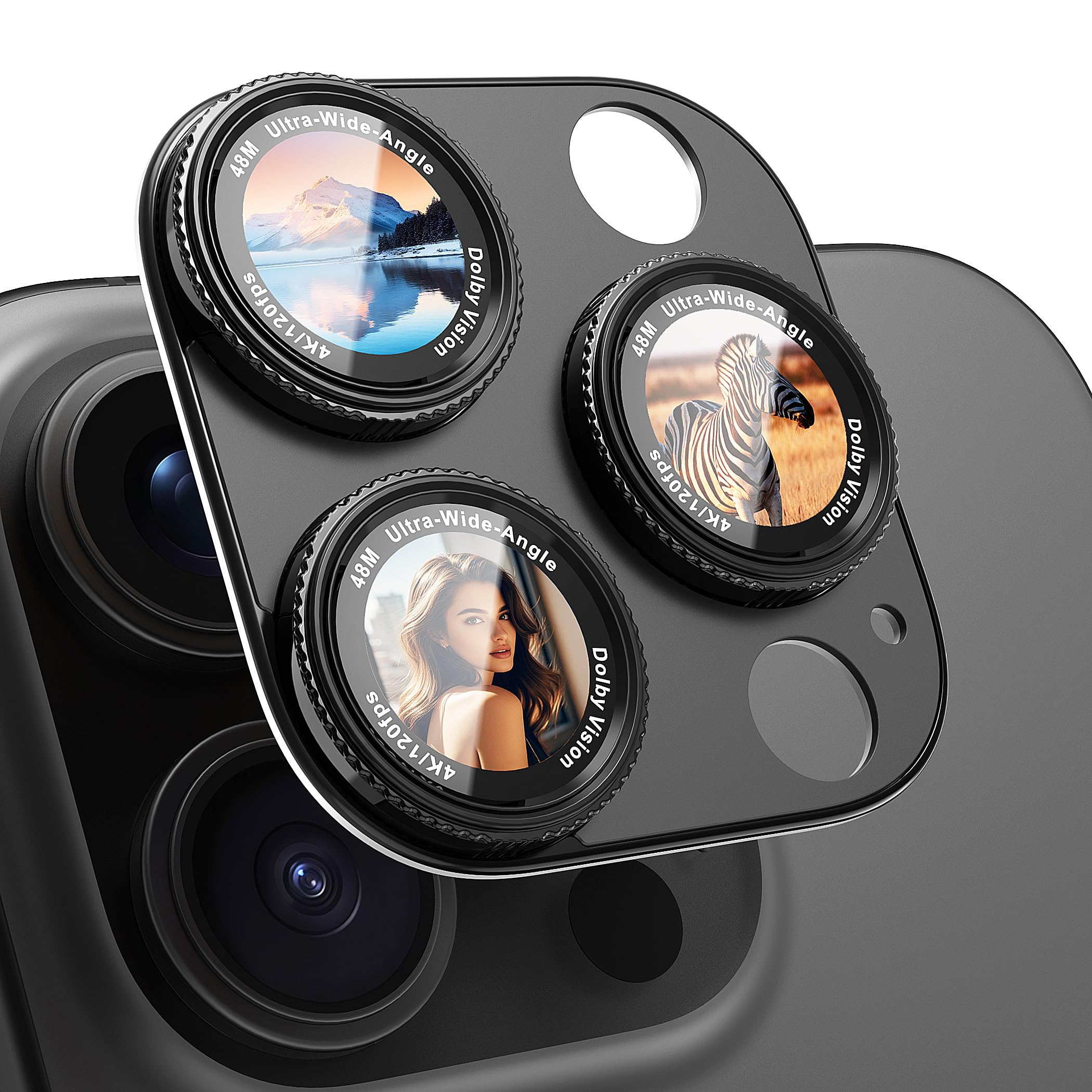 CACOE Metal Camera Lens Protector for iPhone 15 Pro/15 Pro Max