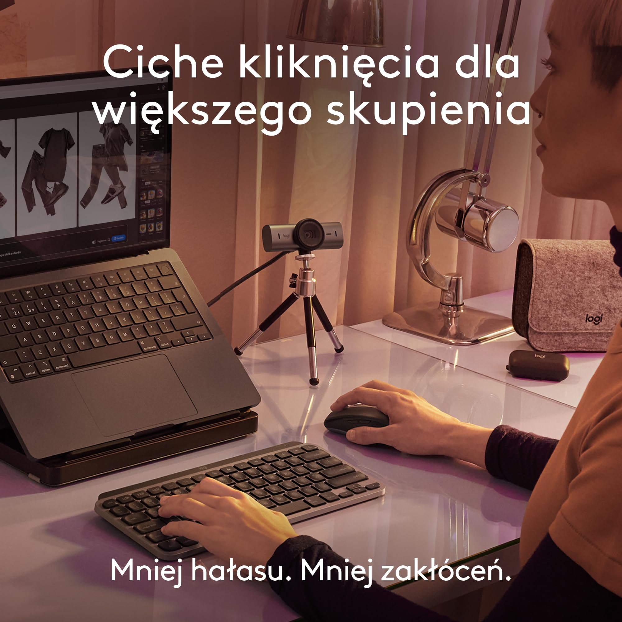 Logitech MX Anywhere 3S for Mac, kompaktowa bezprzewodowa mysz Bluetooth, sensor 8K DPI działający na każdej powierzchni,ciche kliknięcia,USB C,mysz bezprzewodowa do MacBooka,iPada - Kosmiczna szarość