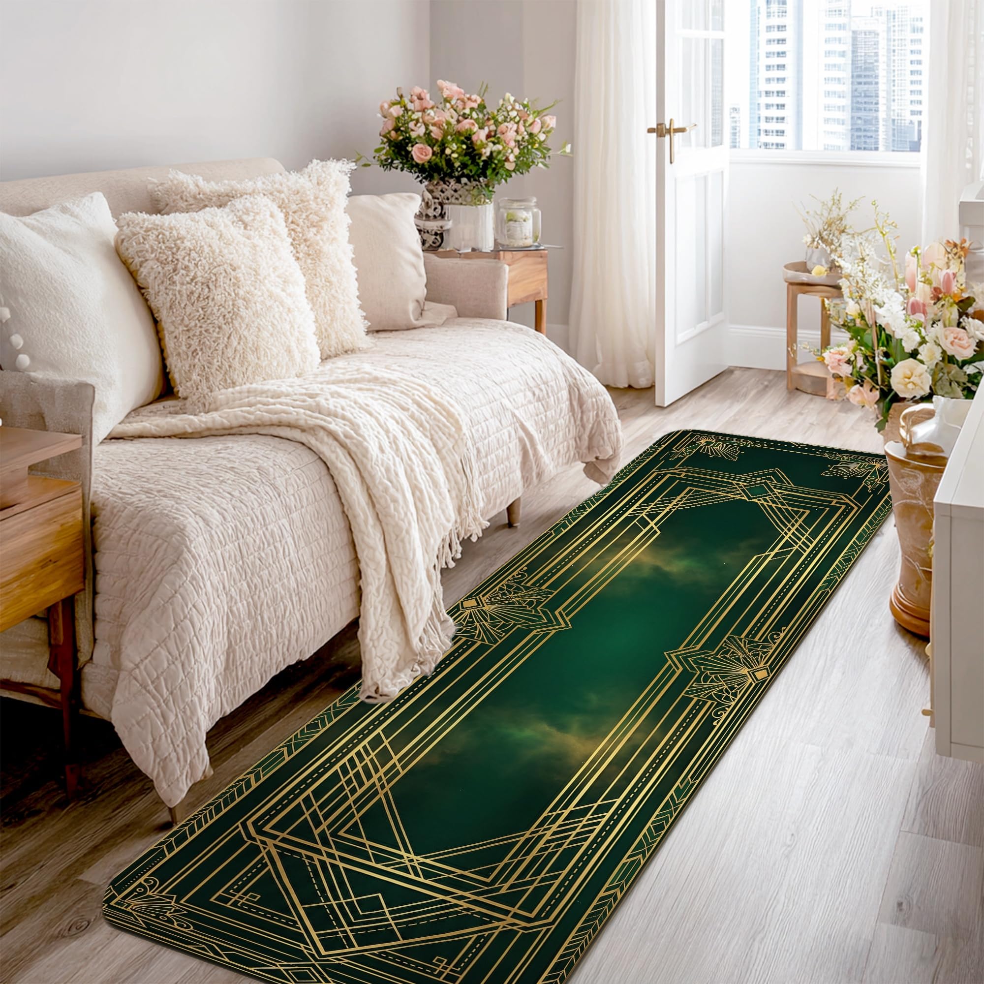 Tapis de sol antidérapant et esthétique moderne pour couloir et cuisine