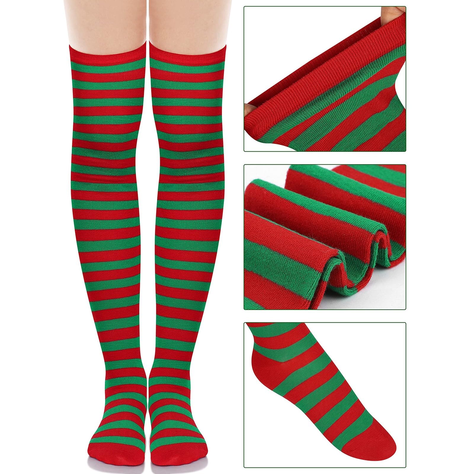 Damen Weihnachtskleid 5 Teiliges Weihnachtselfen Kostümset, Samtkleid+Gürtel Elf Cosplay Set, Festliche Elfenkleidung, Weihnachten Party Club Kostüm Karneval Cosplay