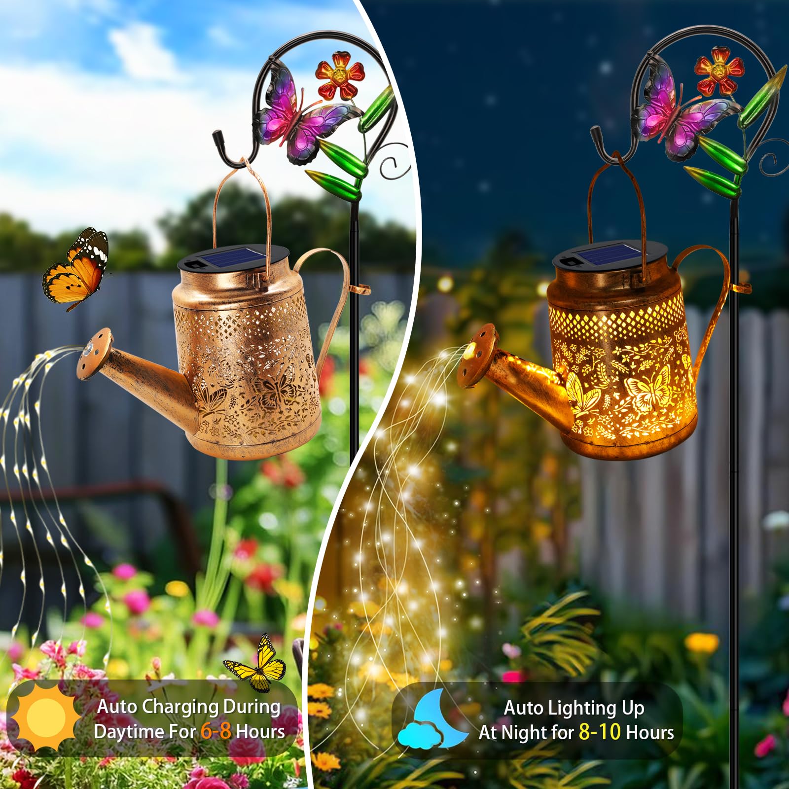 Yard Decoration Lights Solar Watering Can Garden Lights - Waterproof Outdoor Hanging Lanterns For Patio, Pathway, Yard Decor Garden Decorations Outdoor