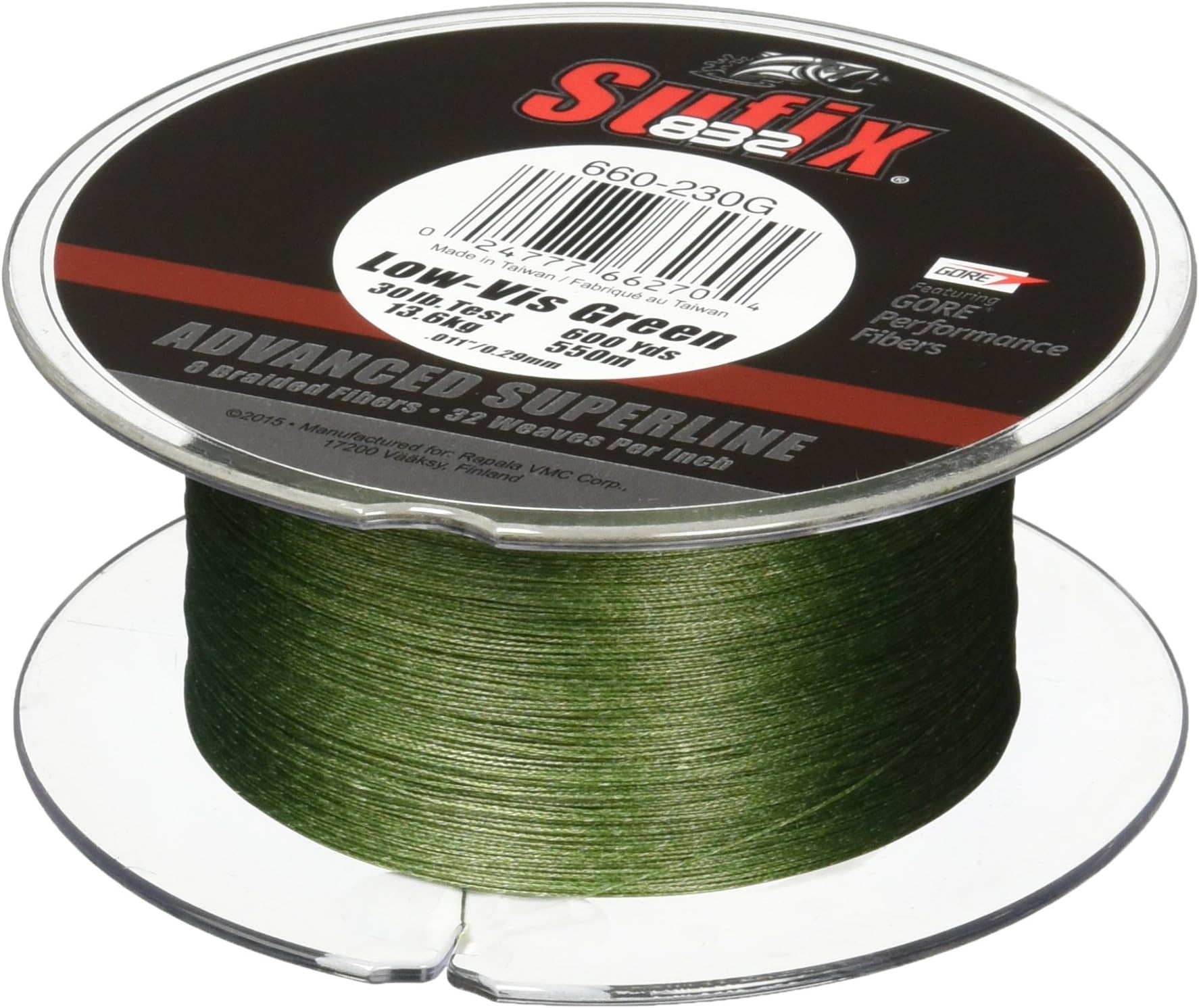 832 Braid Line-600 Yards (Green, 50-Pound)