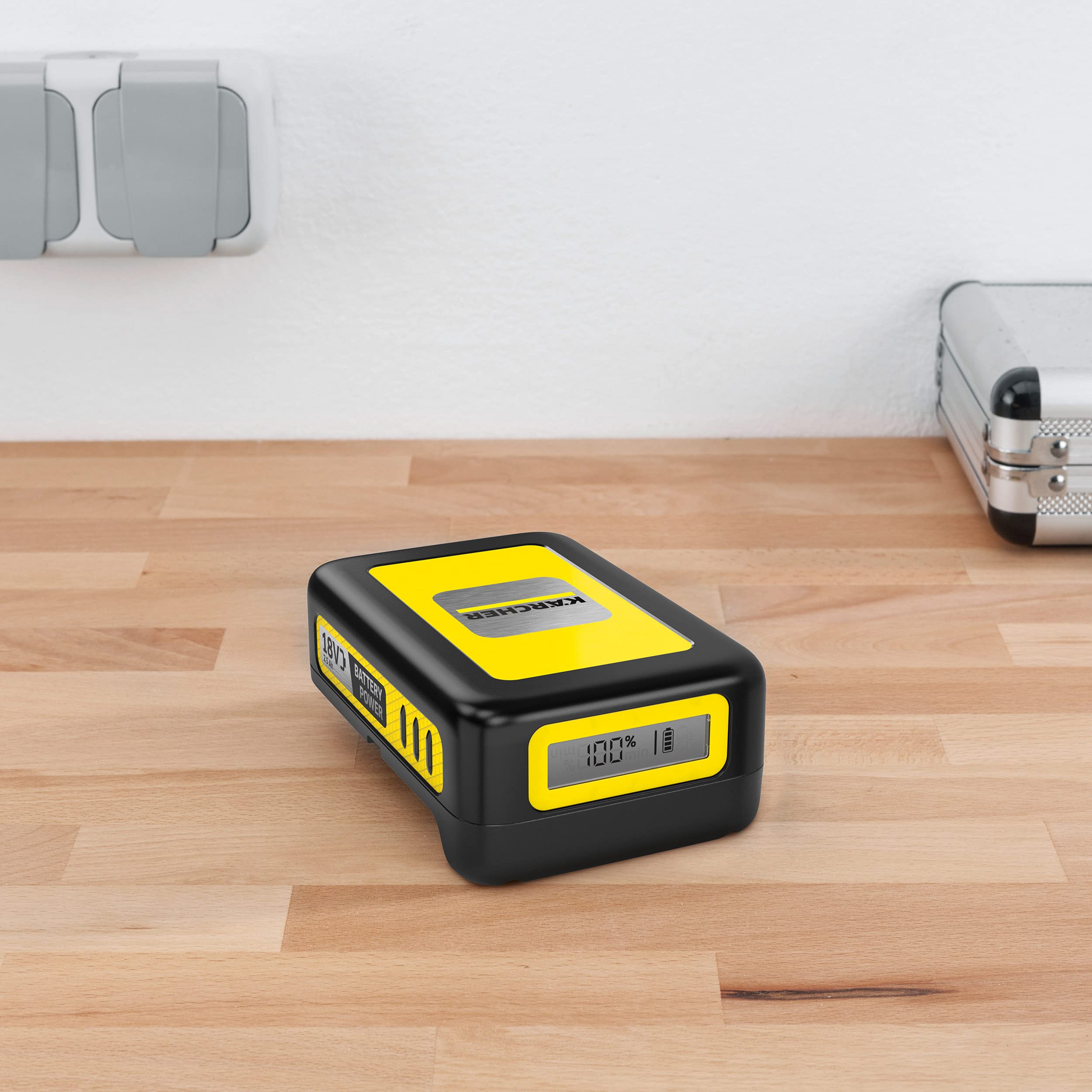Kärcher Batería Recargable Ión de Litio 2400 mAh 18 V (2.445 - 034.0), Negro/ Amarillo