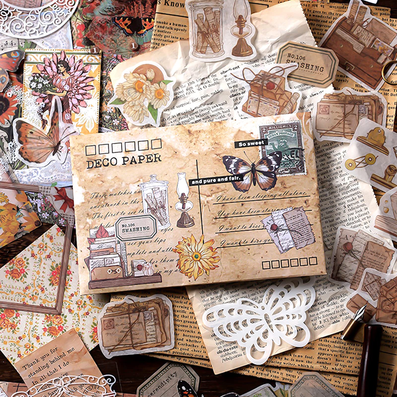 Produktbild von Frekyar 80er Set Scrapbook-Sticker – Landscape Theme, Washi-Papier, Wiederablösbar, Für Bullet Journal, Junk Journal, DIY & Mehr