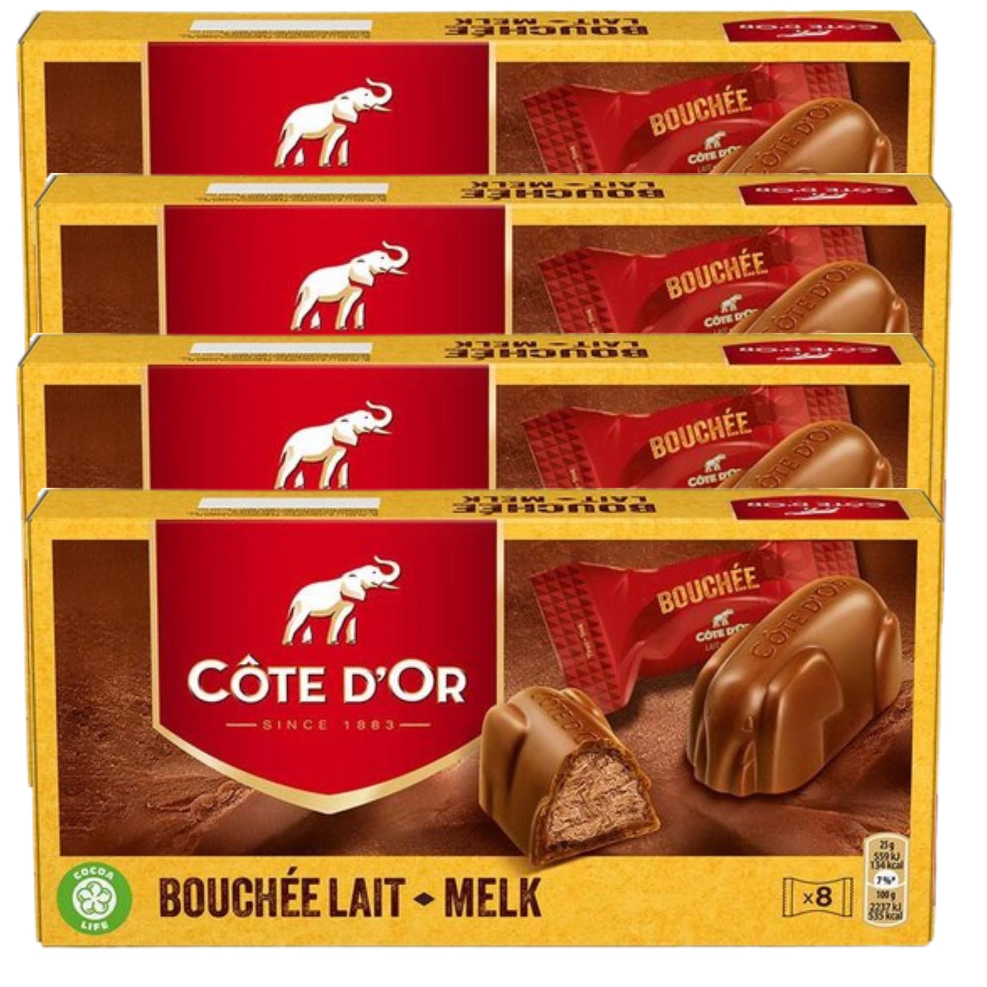 Cote Dor Milk Chocolate Bouchees Gift Pack 8X25G (4 Packs)