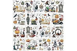 12 Sheet Halloween Rub on Transfer for Crafts