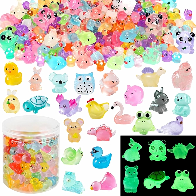 发光迷你树脂鸭装饰品微景观模型工艺品礼品趣味摆件