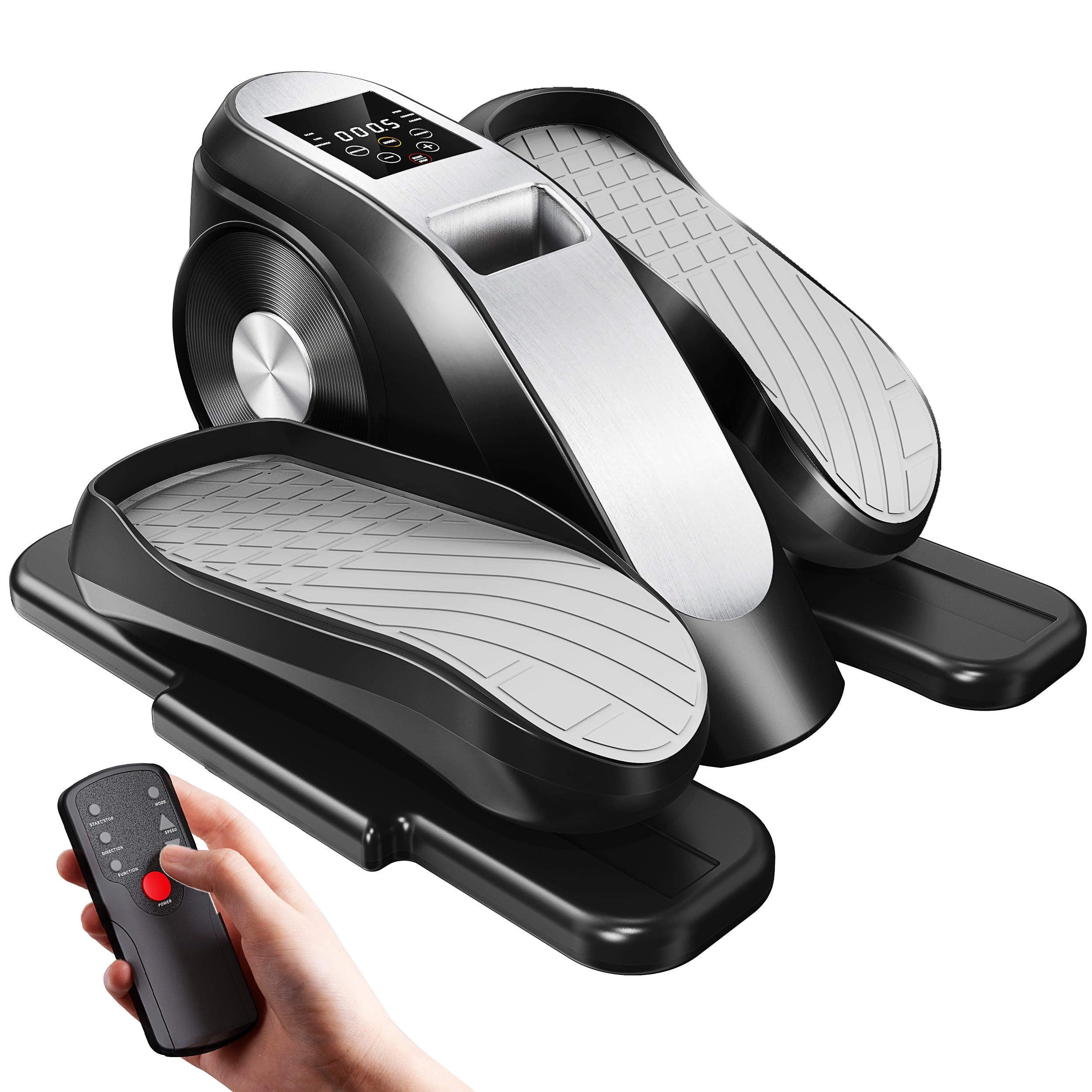 Under Desk Elliptical Exercise Machine with Remote Control & 12 Speeds, Quiet Elliptical Machine for Home Use, Ellipse Leg Exerciser as Seen on TV, Electric Leg Exerciser While Sitting for Seniors