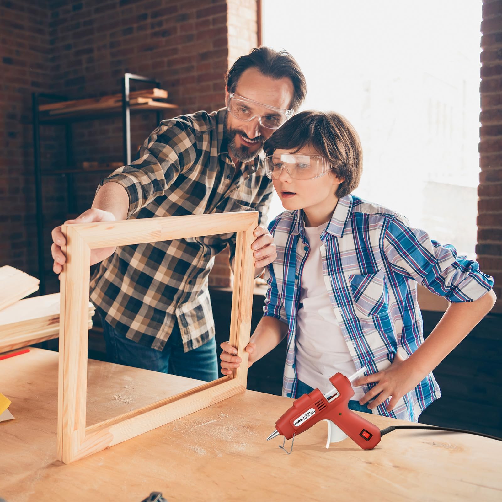 ROMECH 20W Mini Hot Glue Gun with 30 Glue Sticks Set, Fast Preheating Hot Glue Gun Kit Heavy Duty Gluegun for Craft, DIY, Repairs (): Red