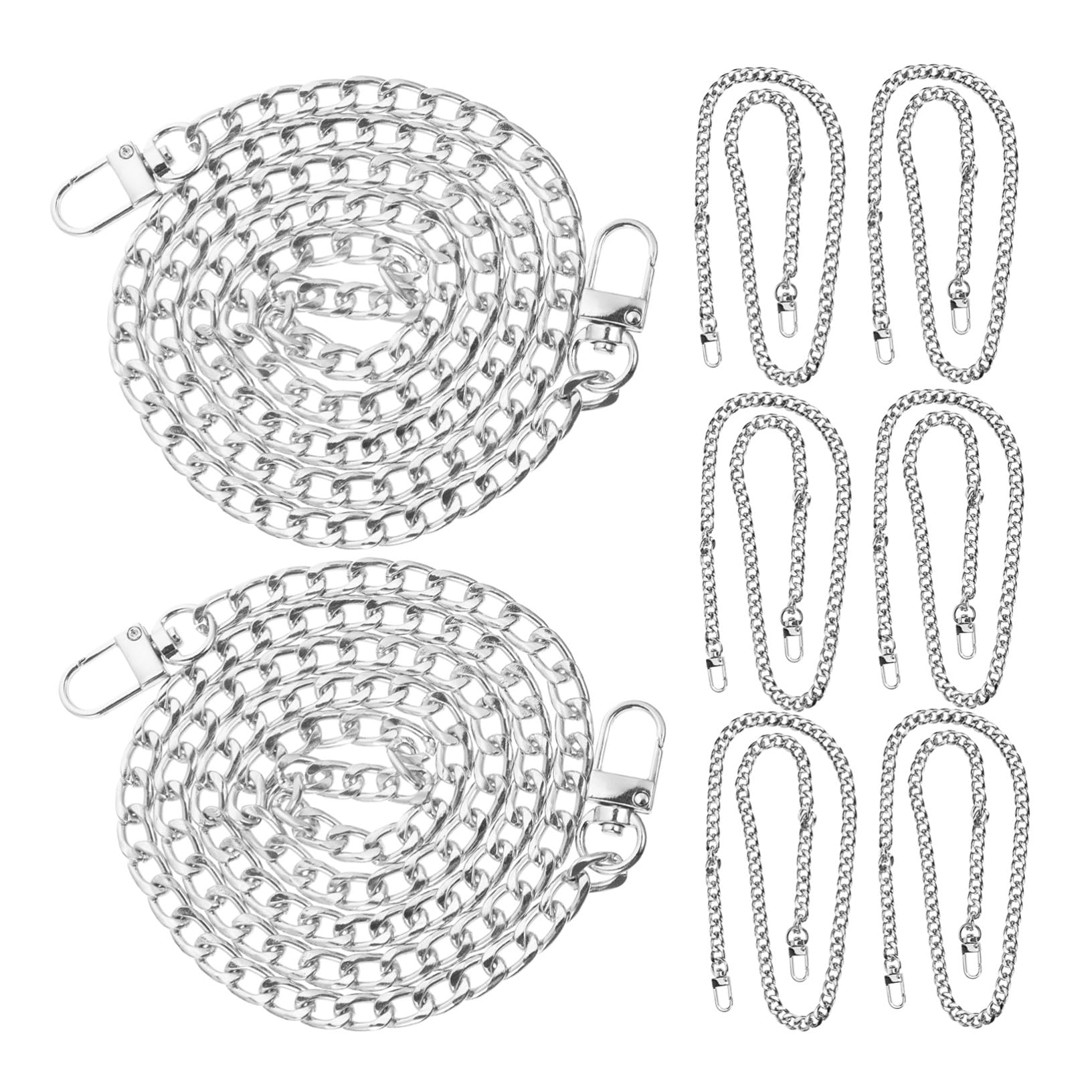 8 Piezas Cadena para Bolso Plana de Metal Correa Desmontable para Bolso Bandolera y Clutch Repuesto Resistente y Elegante para Transformación DIY