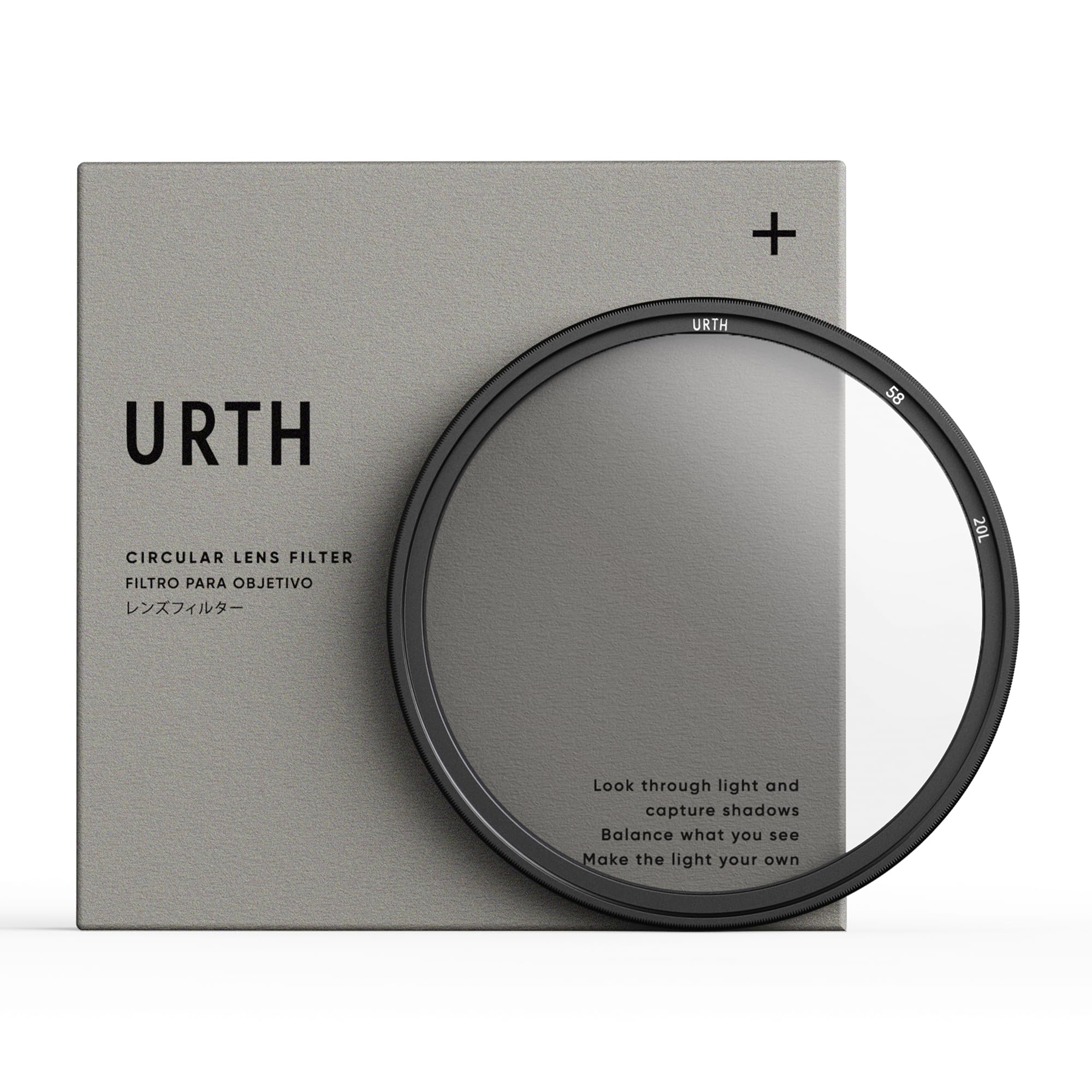 Urth Black/Light 58Mm Ethereal Mist ⅛ Diffusion Lens Filter (Plus+) — Cinematic Effect, 20-Layer Nano-Coated Mist Diffusion Particles