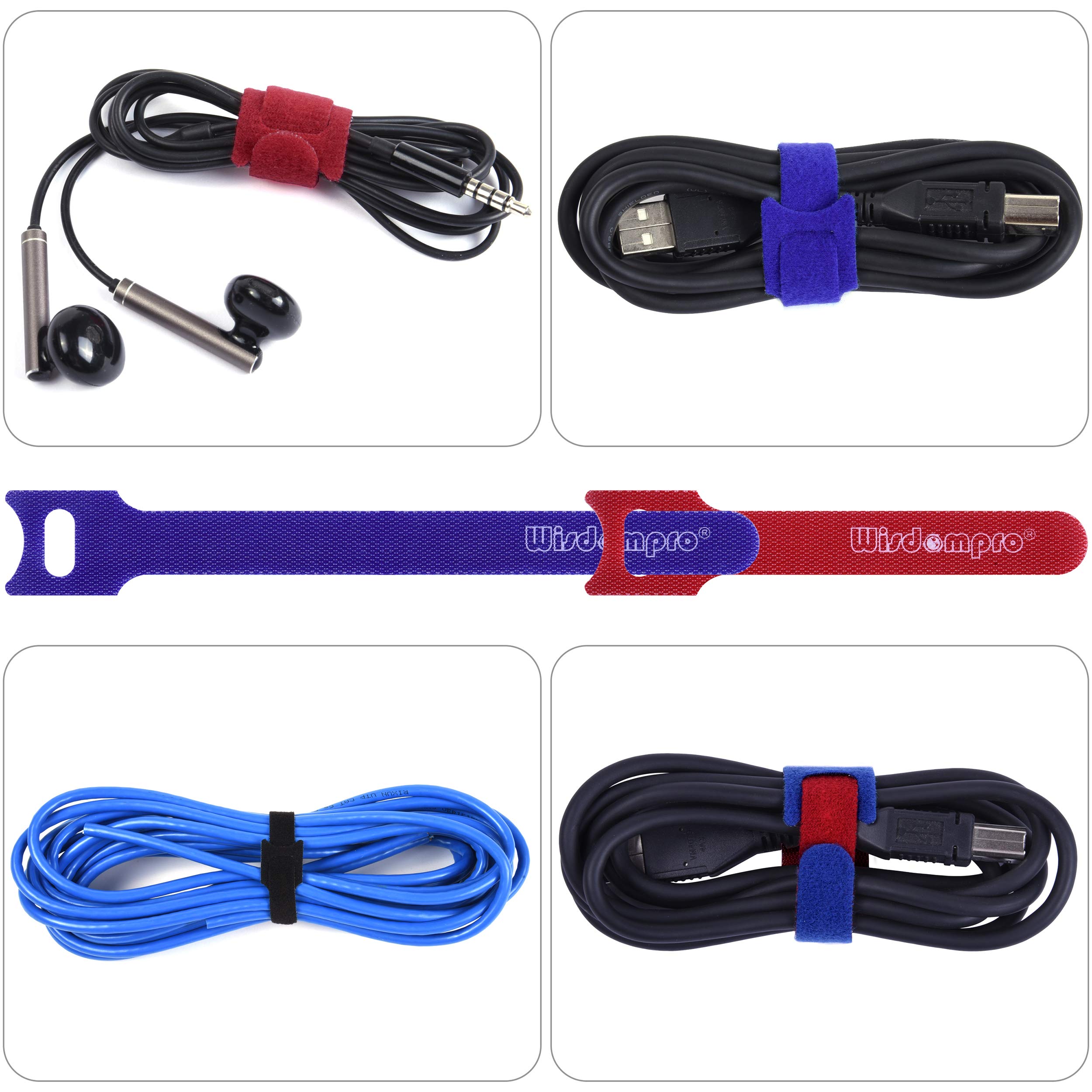 Lot De 60 Attaches Câble Microfibre – Auto-agrippantes