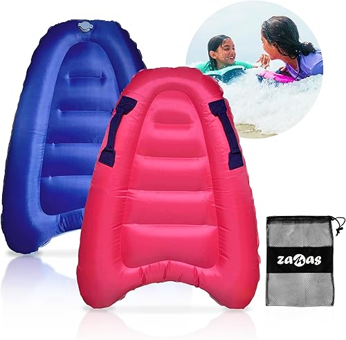 Tabla de surf inflable para niños con asas y nueva válvula de botón, alfombrilla de ayuda ligera flotante para tabla de surf para aprender a nadar,
