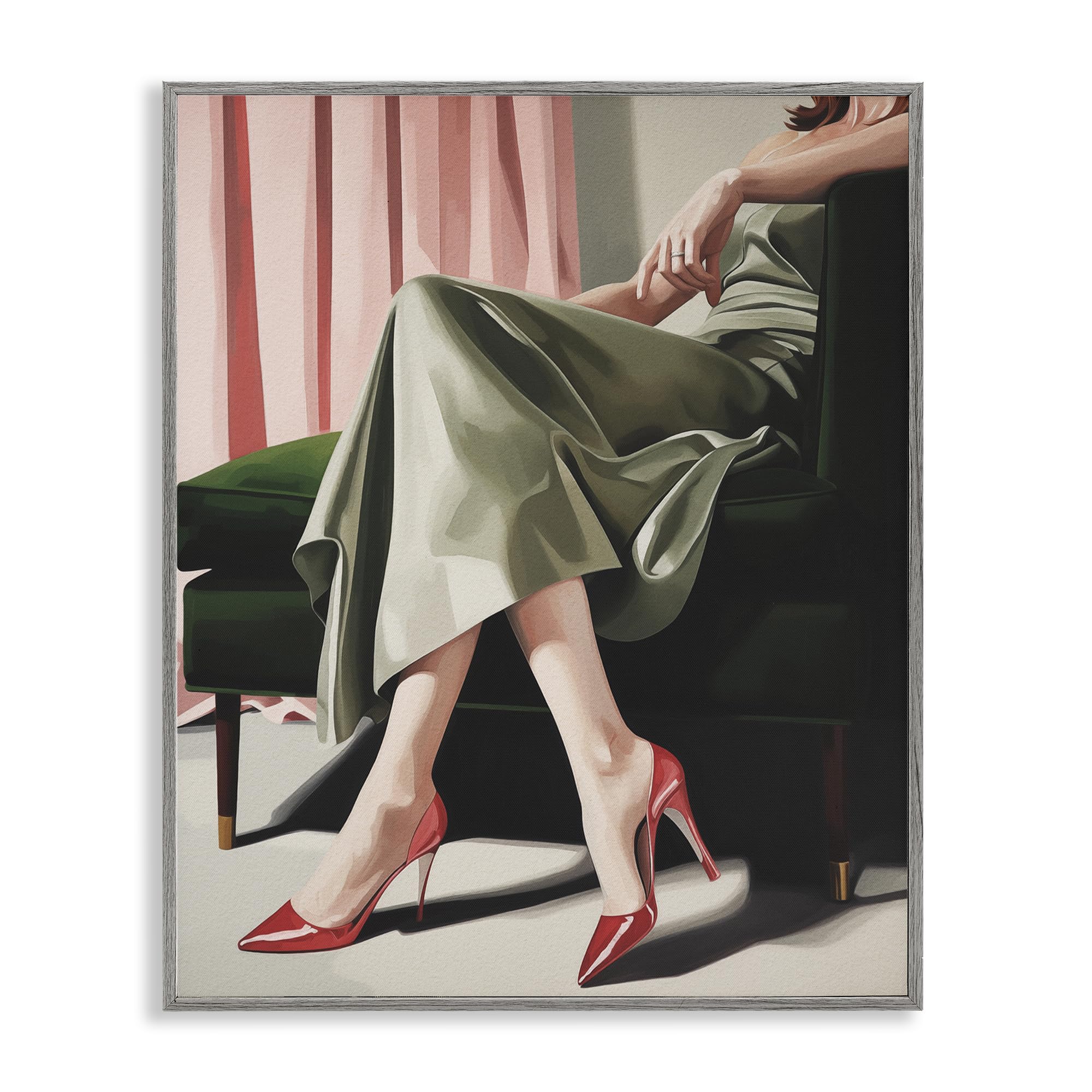 Stupell Industries Farmhouse Gray (Textured) 'Waiting For The Guests'| Framed Giclee Art