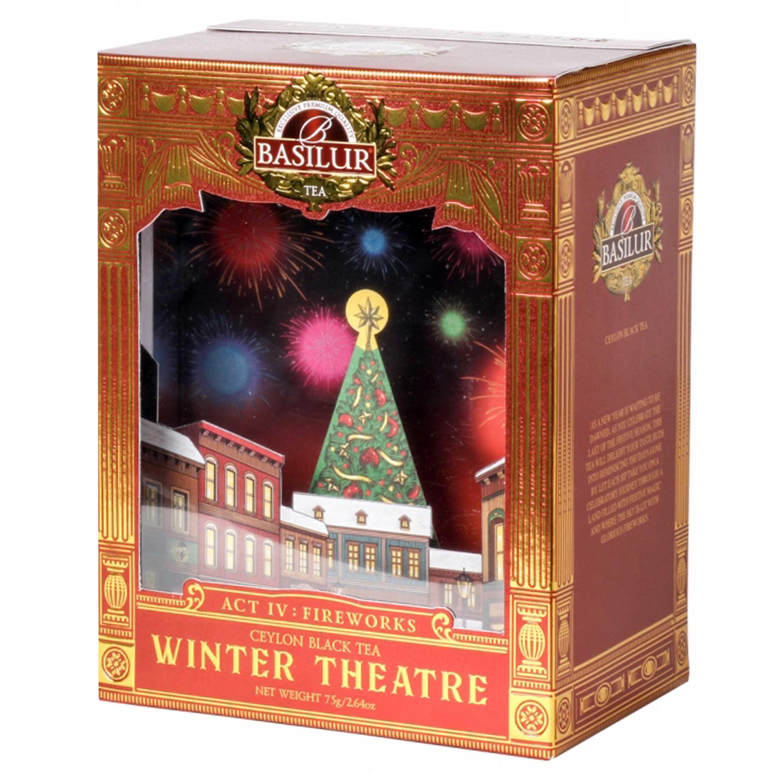 BASILUR Winter Theatre ACT IV - Czarna herbata liściasta, cejlońska Orange Pekoe 75g x6