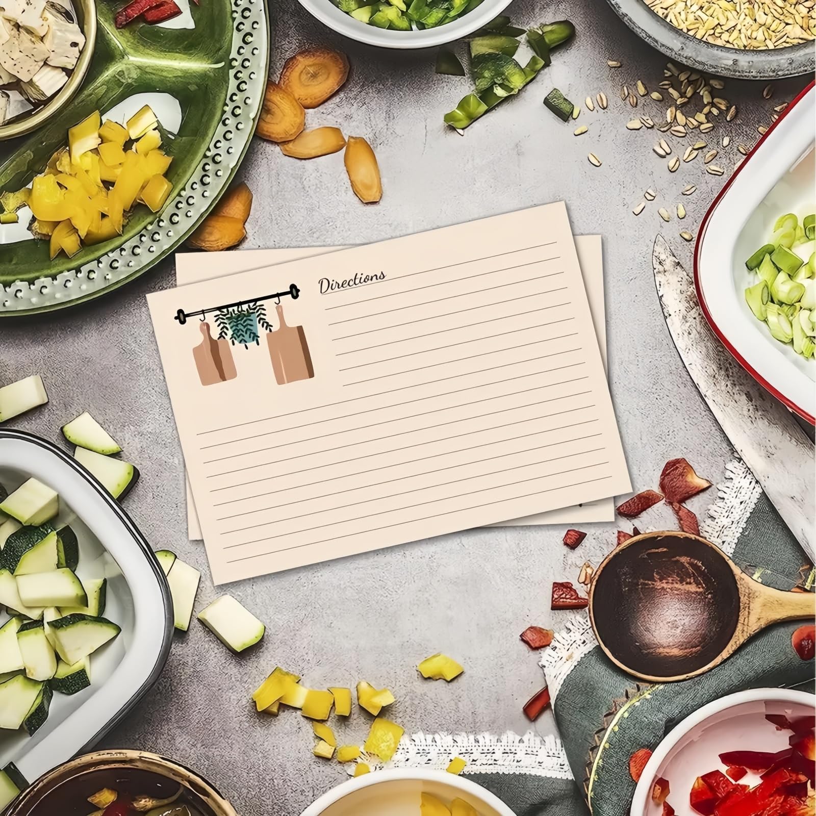 YOJO Recipe Cards,50 Count Recipe Cards 4x6,Double Sided Cardstock for Bridal Shower,Wedding,Housewarming Gift - Image 7