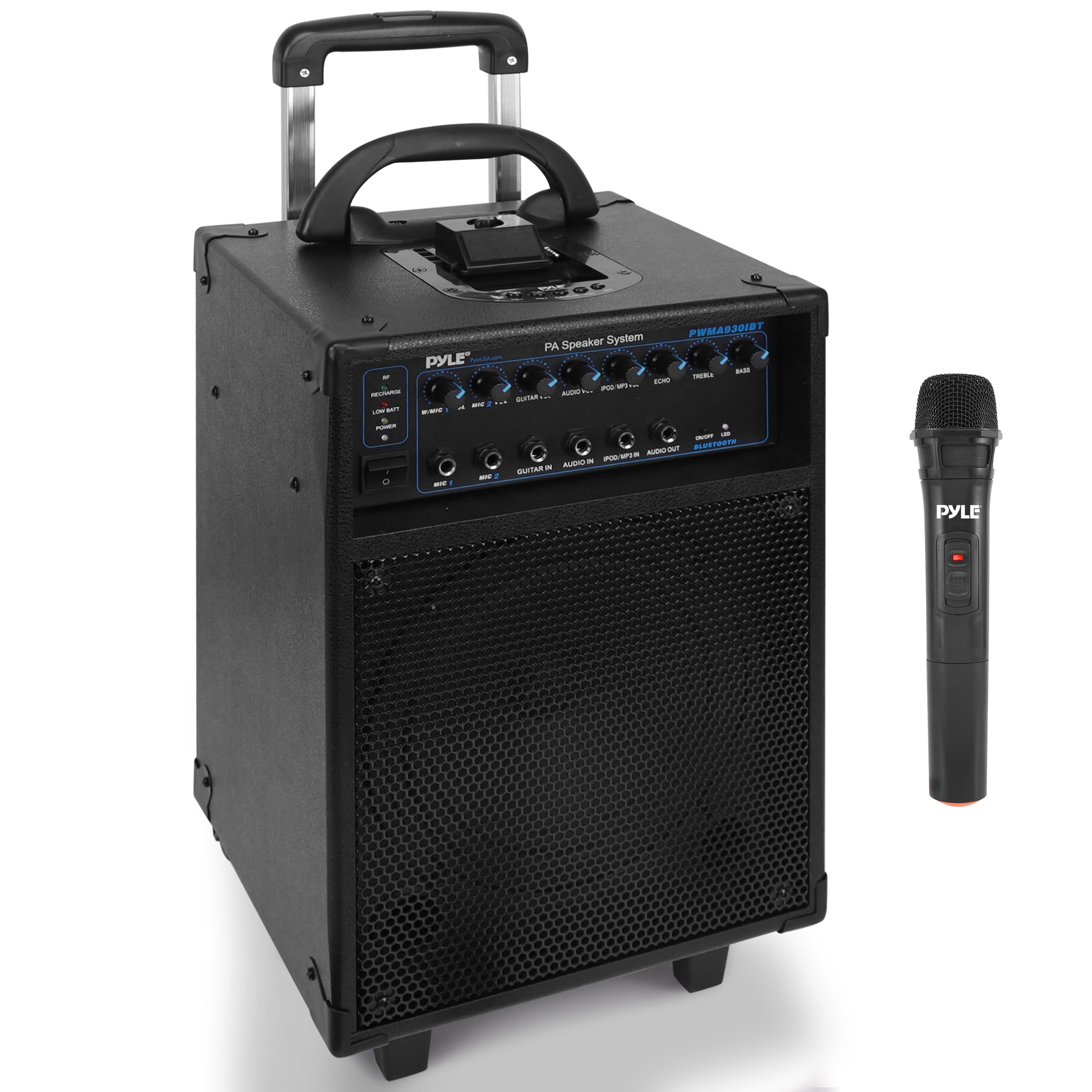 Bluetooth Microphone Pyle Wireless Portable PA System 400W