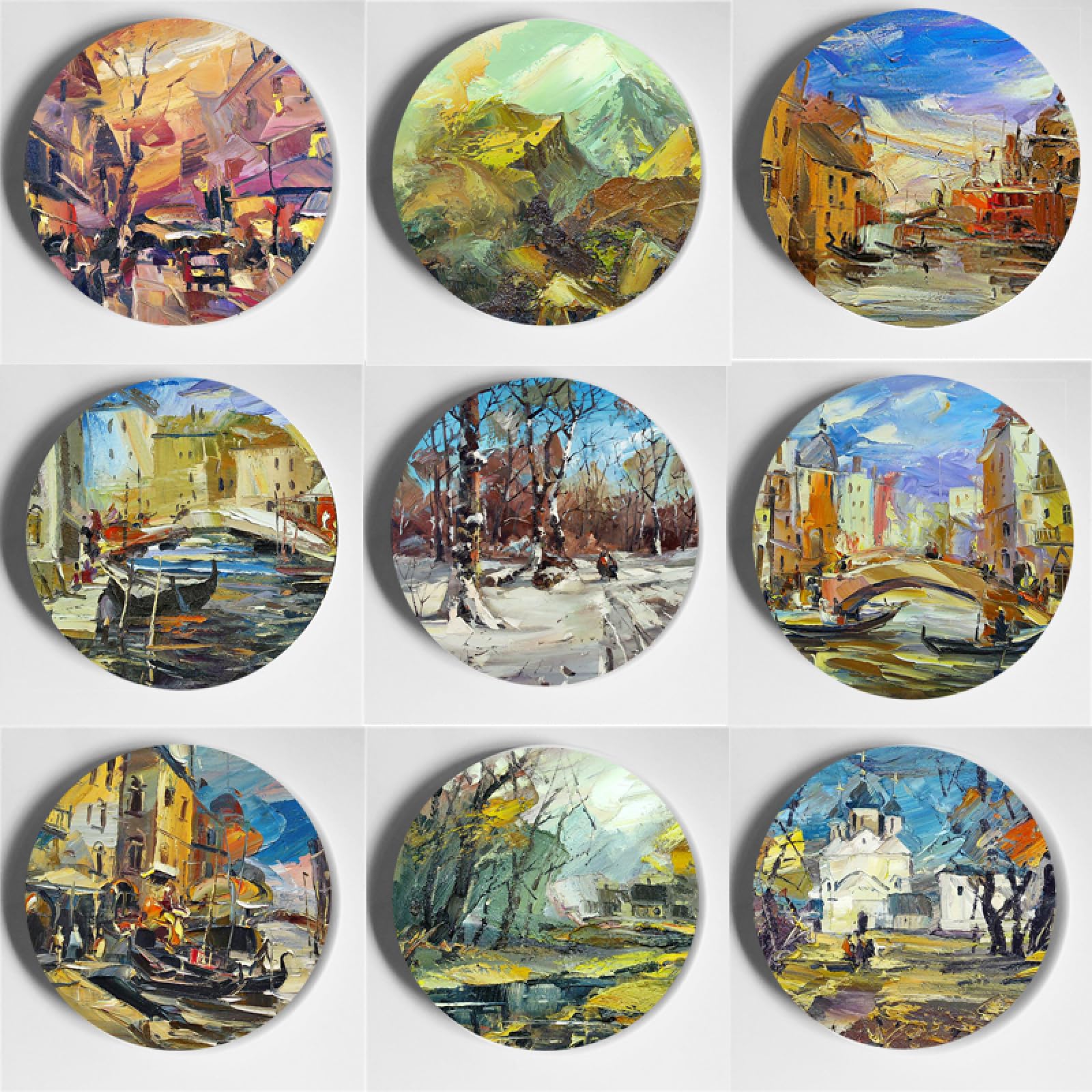 Wandteller, Wunderschöner, Hochwertiger, Handgefertigter Keramik-Dekorteller Für Zuhause, Wohnzimmer, Hotel, Restaurant-Kunstteller,IA3,10 Zoll (25,5 cm)