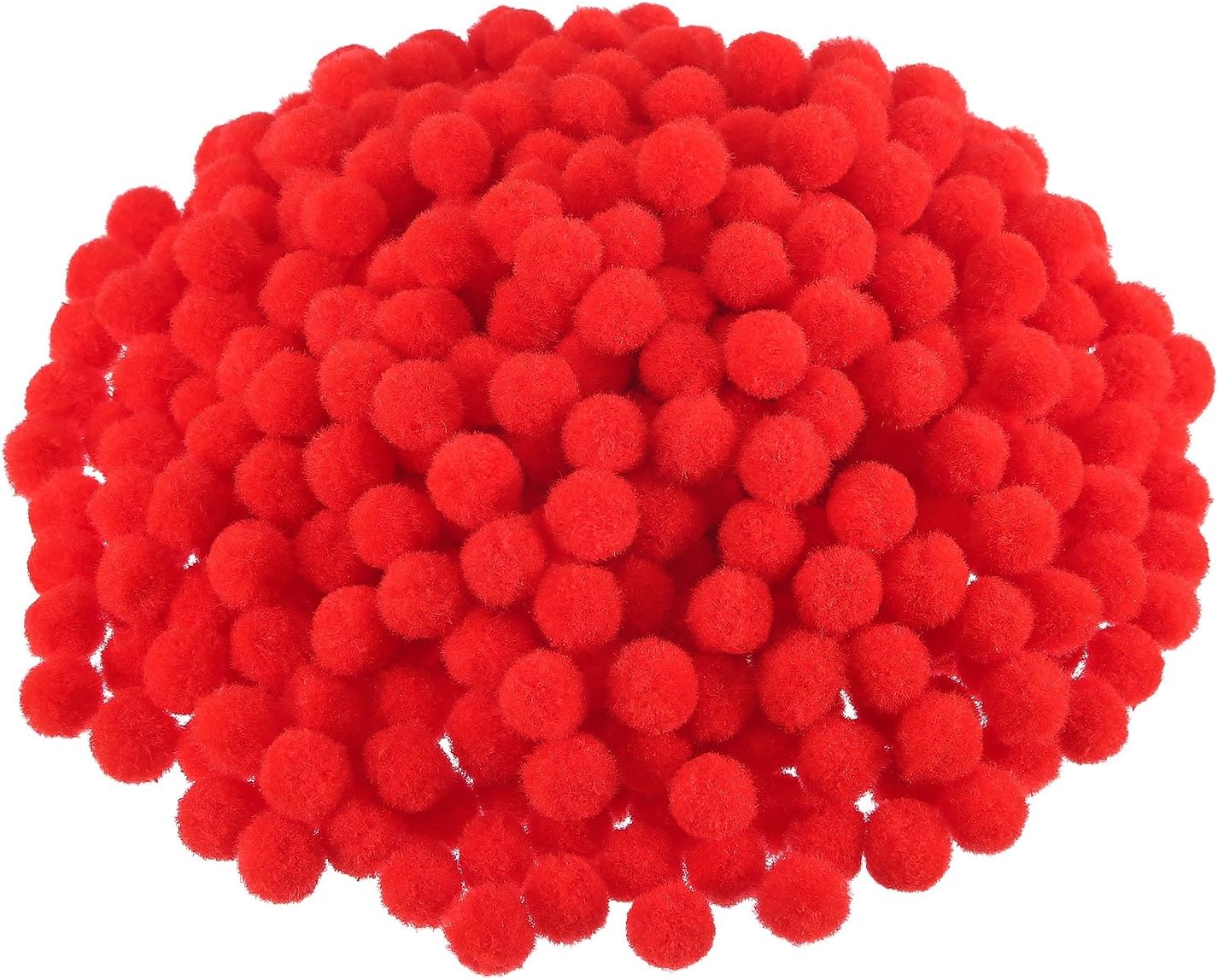 500 Pcs 0.5 Inch Polypropylene Pompoms for Craft Making, Small Pom Poms Balls Art and Craft DIY Decorations(Red)