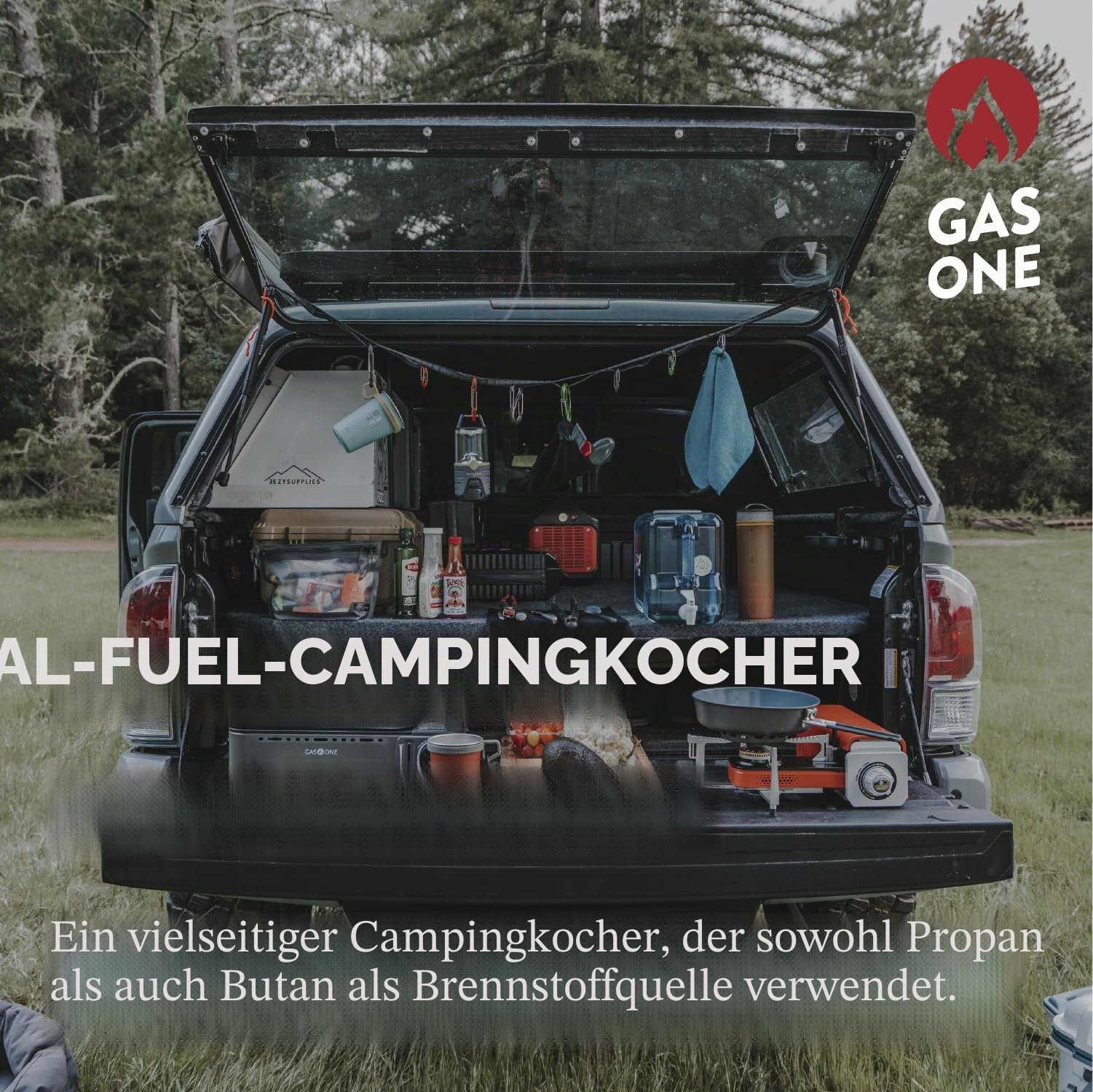 Gas One GS-3900 New Butan Portable Stove with Brass Burner Head, Dual Spiral Flame 15.000 BTU Gas Stove