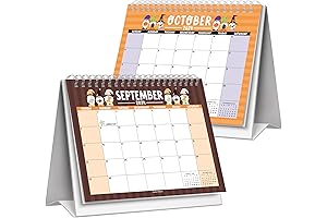 Gnome Small Desk Calendar 2024 Standing Flip - Desktop Calendar For Home, Office, School 2024-2025