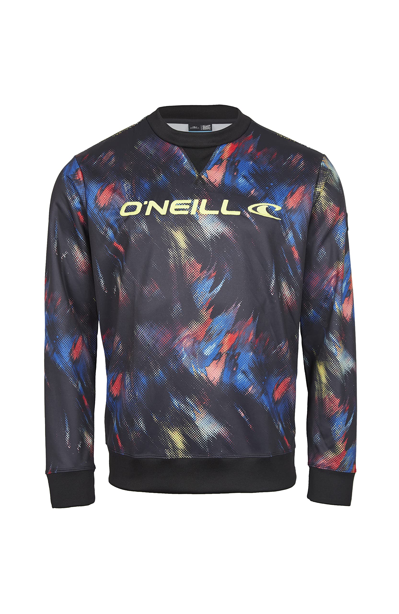 O'NEILL Rutile Crew Fleece Sweatshirt, 39037 Black Future Fade, Men's Standard, 39037 Black Future Fade, Large/X-Large