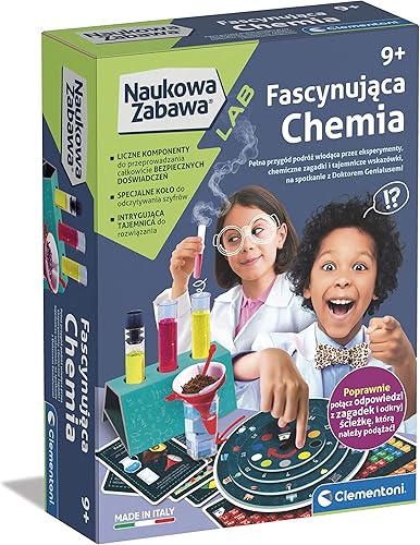 Clementoni 50699 - Kit educativo de química fascinante para niños a partir de 8 años de edad, versión polaca